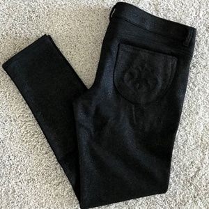 SIWY 'HANNAH Glaze Black Metallic Stretch Pants 30